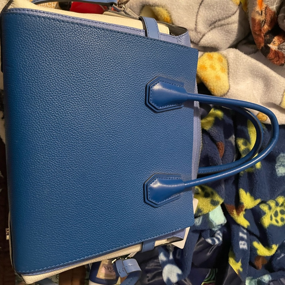 Blue and white Michael kors purse